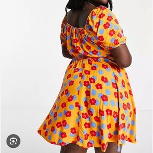 ASOS floral dress with corset detail